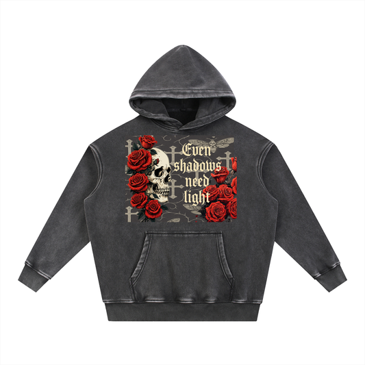 Snow Wash Fleece Oversize Hoodie
