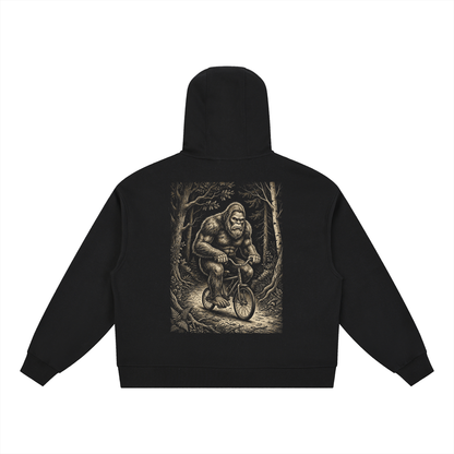 Boxy Button Placket Hoodie