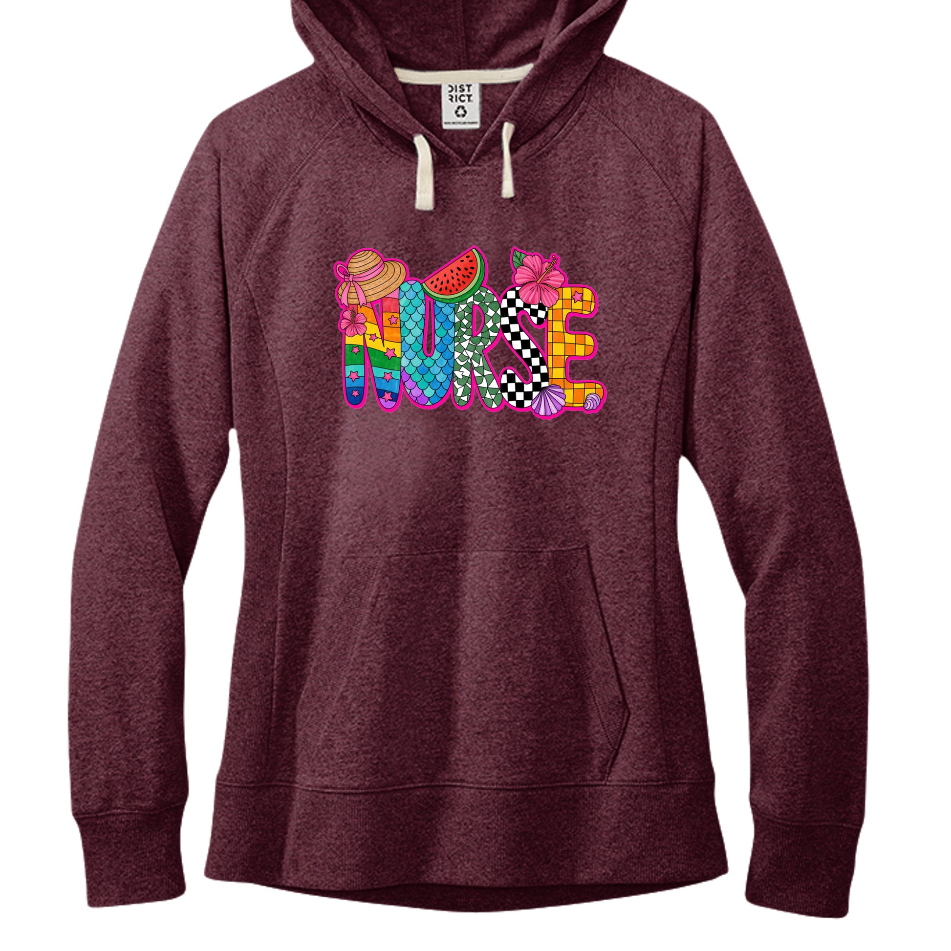 Maroon Heather - DT8101 - FRONT